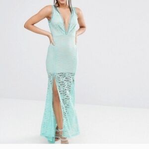 ASOS Aqua Lace Maxi Dress